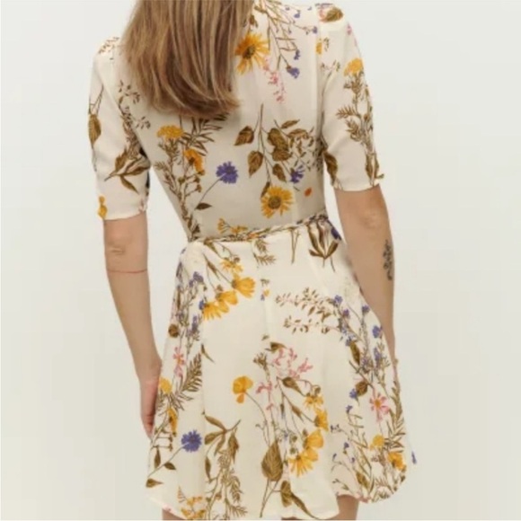 Reformation floral mini boho wrap dress - Picture 7 of 9